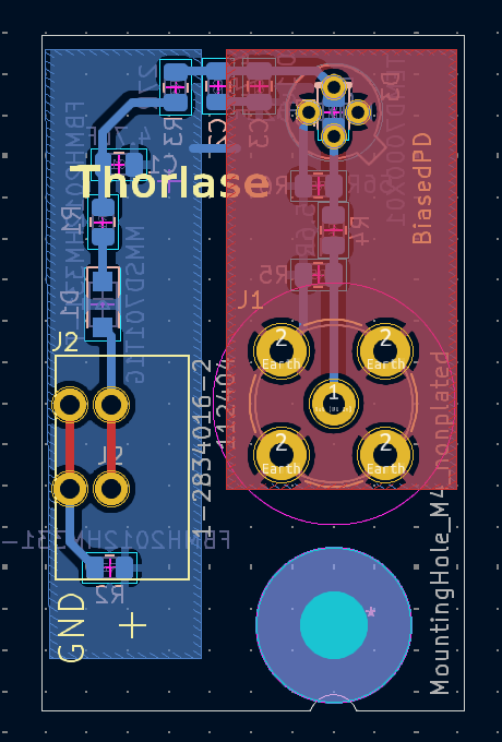 PCB layout of the BiasedPD